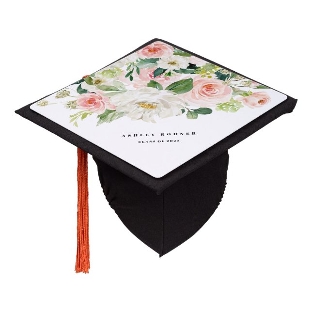 Girl Graduation Party Name Graduation Cap Topper (Angled)