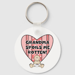 Girl Grandma Spoils Me Keychain