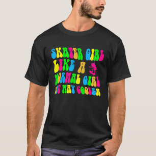 Girl Groovy Skating Cool Let's Roll Skateboard Ska T-Shirt