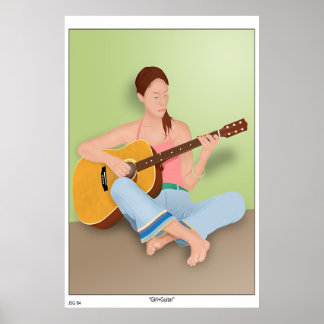 Girl+Guitar Poster