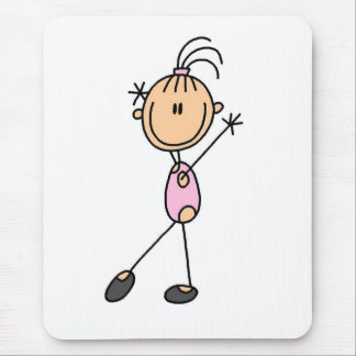 Girl Gymnast in Pink Mouse Pad