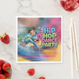 Girl Hip Hop Dance Birthday Party Napkin