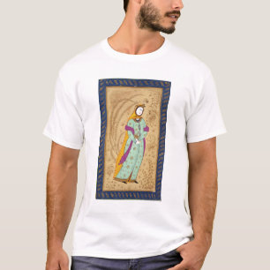 Girl holding a wine vessel and a pear, from the La T-Shirt