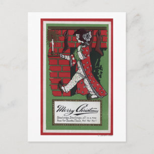 Girl Holding Doll and Candlestick Postcard
