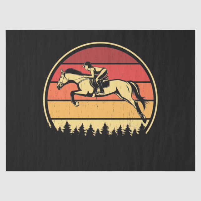 Girl Horse Riding Tissue Paper (Front)