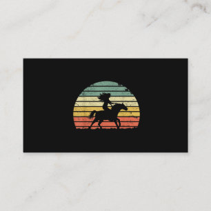 Girl Horse Riding Vintage Cowgirl Texas Ranc Business Card