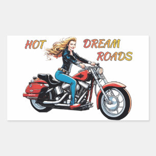 Girl Hot Dream Roads Sticker