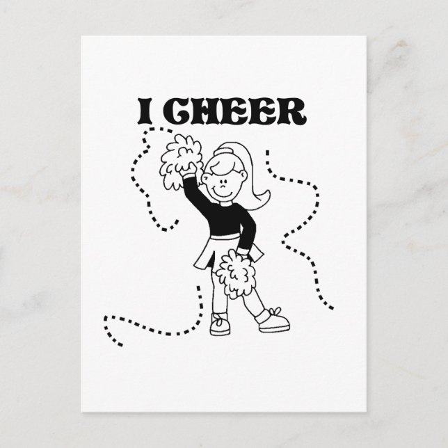 Girl I Cheer Tshirts and Gifts Postcard (Front)