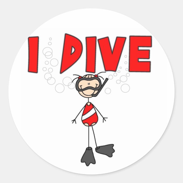 Girl I Dive Sticker (Front)