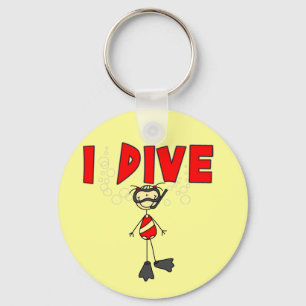 Girl I Dive T-shirts and Gifts Keychain