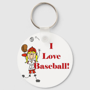 Girl I Love Baseball Tshirts and Gifts Keychain