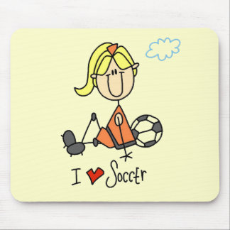 Girl I Love Soccer T-shirts and Gifts Mouse Pad