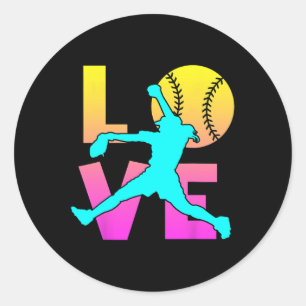 Girl I Love Softll-shirt Kids Teen Mom Women Pitch Classic Round Sticker