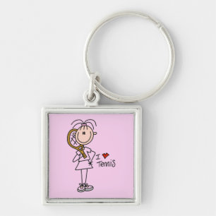 Girl I Love Tennis Tshirts and Gifts Keychain