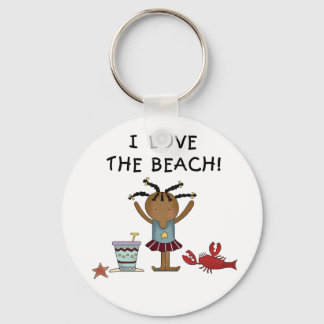 Girl I Love the Beach Keychain