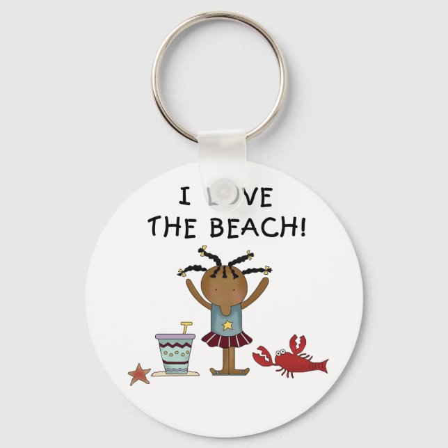 Girl I Love the Beach Keychain (Front)