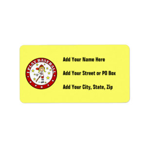 Girl I Play Baseball T shirts and Gifts Label