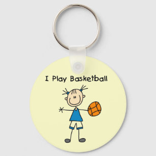 Girl I Play Basketball Tshirts and Gifts Keychain