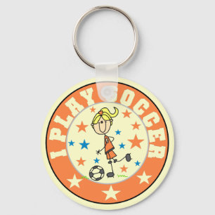 Girl I Play Soccer T-shirts and Gifts Keychain