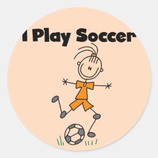 Girl I Play Soccer Tshirts and Gifts Classic Round Sticker