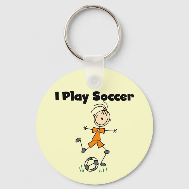Girl I Play Soccer Tshirts and Gifts Keychain (Front)