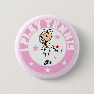 Girl I Play Tennis Tshirts and gifts 2 Inch Round Button