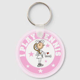Girl I Play Tennis Tshirts and gifts Keychain