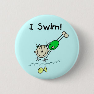 Girl I Swim T-shirts and Gifts 2 Inch Round Button