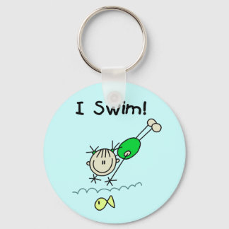 Girl I Swim T-shirts and Gifts Keychain
