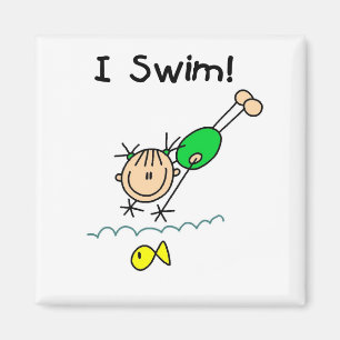 Girl I Swim T-shirts and Gifts Magnet