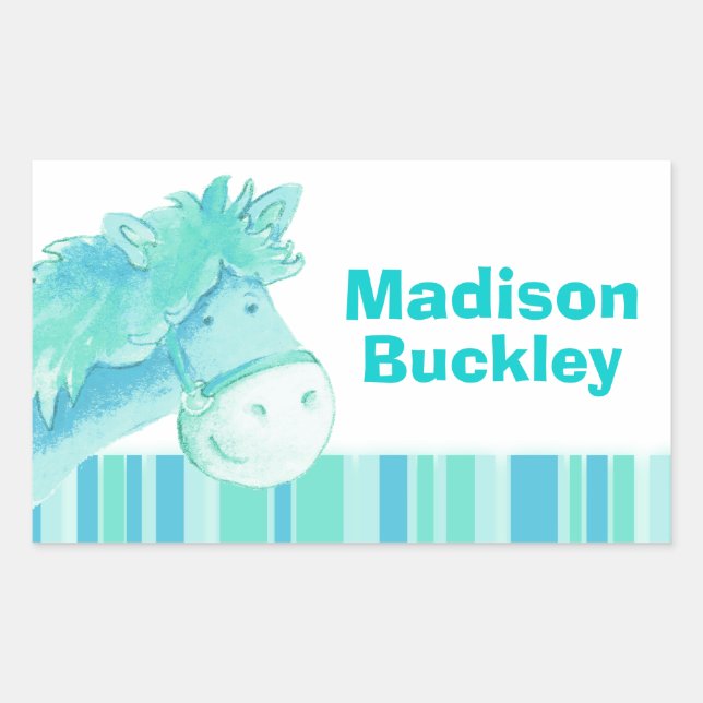 Girl id full name aqua pony horse sticker (Front)