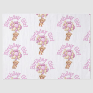 Girl  idea Birthday Bear Tissue Paper
