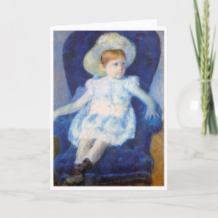 Girl in a Blue Chair, Mary Cassatt Card