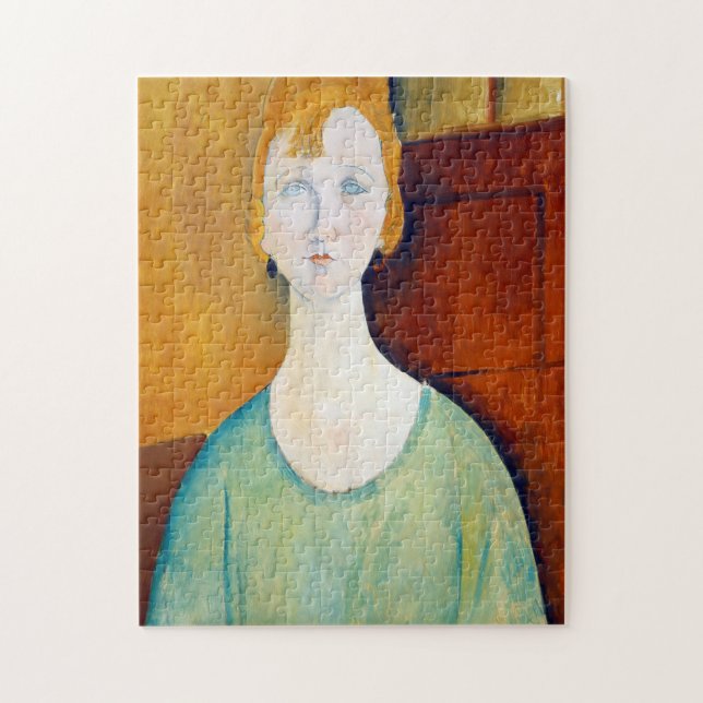Girl in a Green Blouse, Modigliani Jigsaw Puzzle (Vertical)