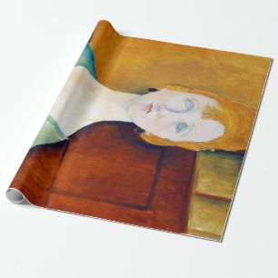 Girl in a Green Blouse, Modigliani Wrapping Paper