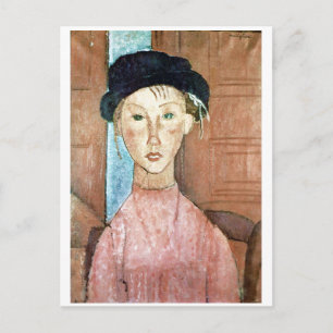 Girl in a Hat, Modigliani Postcard