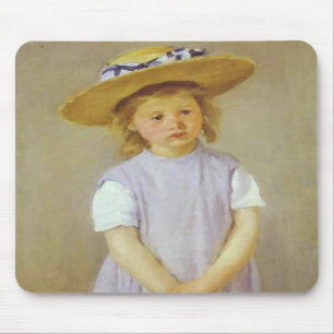 Girl in A Straw Hat, Mary Cassatt Mousepad
