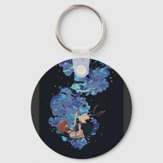 Girl in a Vacuum Keychain