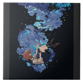 Girl in a Vacuum Tile