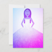 Girl in Dress Postcard