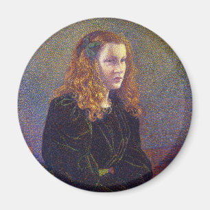 Girl in Green (by Theo van Rysselberghe) Magnet