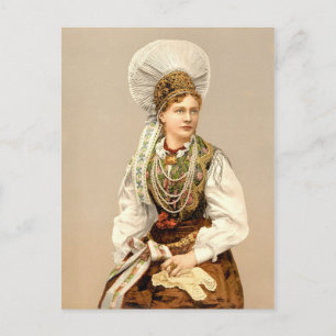 Girl in native costume of Carniola, Austro-Hungary Postcard