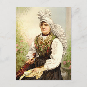 Girl in native costume of Carniola, Austro-Hungary Postcard