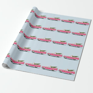 GIRL IN PINK CLASSIC CADDY CHRISTMAS WRAPPING PAPER