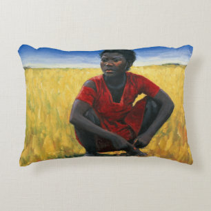 Girl in Red 1992 Decorative Pillow