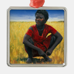 Girl in Red 1992 Metal Ornament