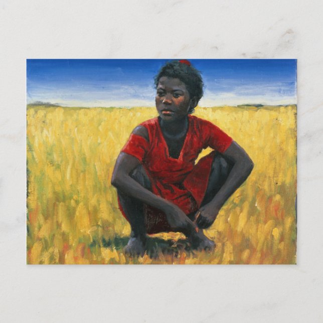 Girl in Red 1992 Postcard (Front)