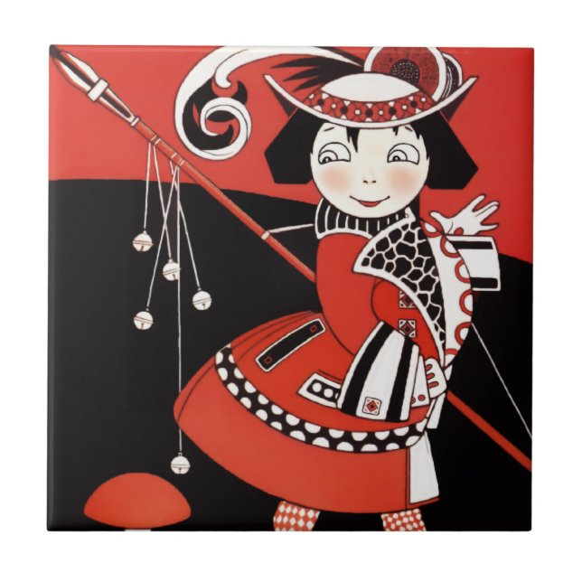 Girl in Red Tile (Front)