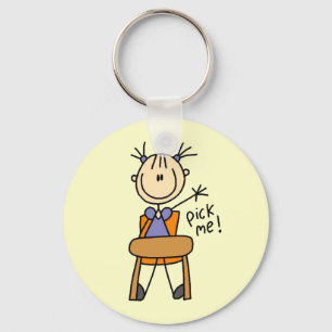 Girl in School Keychain