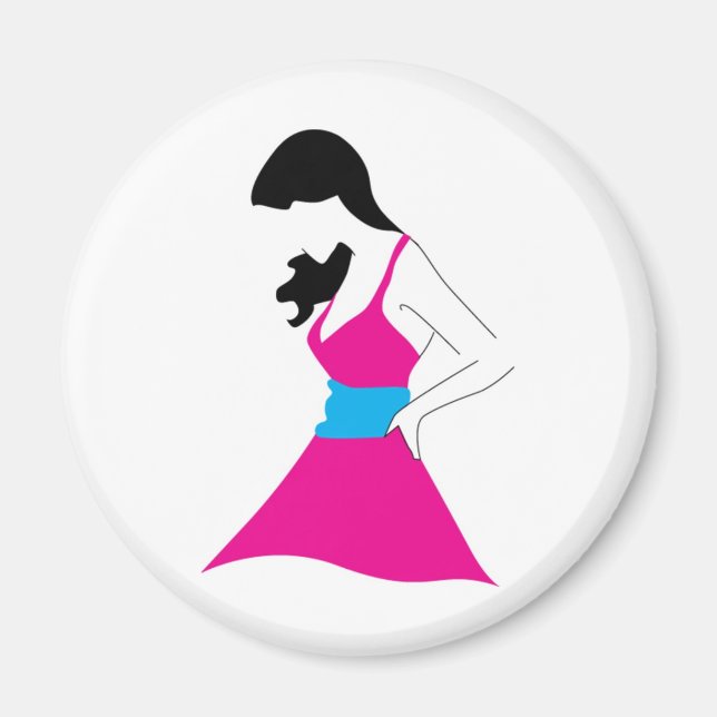 Girl In Sundress Magnet (Front)